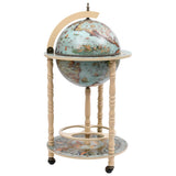 Bar sous forme de globe Bois d'eucalyptus Bleu