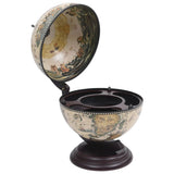 Support de vin globe de dessus de table Bois d'eucalyptus Blanc