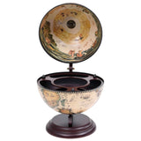 Support de vin globe de dessus de table Bois d'eucalyptus Blanc