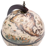 Support de vin globe de dessus de table Bois d'eucalyptus Blanc