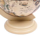 Support de vin globe de dessus de table Bois d'eucalyptus Blanc