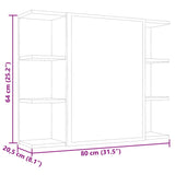 Badezimmerspiegelschrank aus grauem Beton, Holzwerkstoff