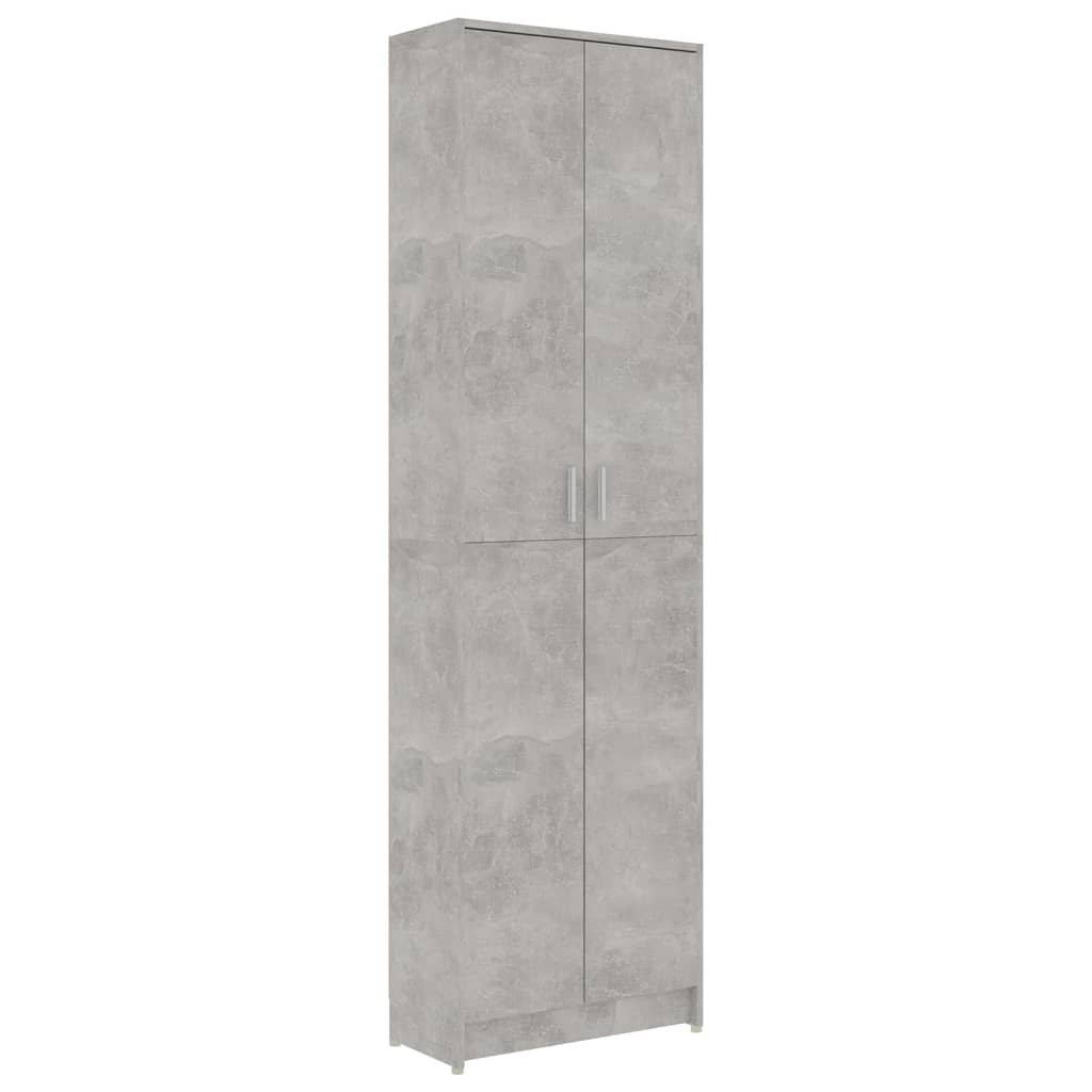 Flurgarderobe Betongrau 55x25x189 cm Holzwerkstoff