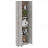 Flurgarderobe Betongrau 55x25x189 cm Holzwerkstoff