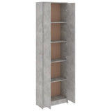 Flurgarderobe Betongrau 55x25x189 cm Holzwerkstoff