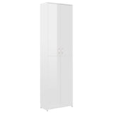 Garde-robe de couloir Blanc brillant Bois d'ingénierie