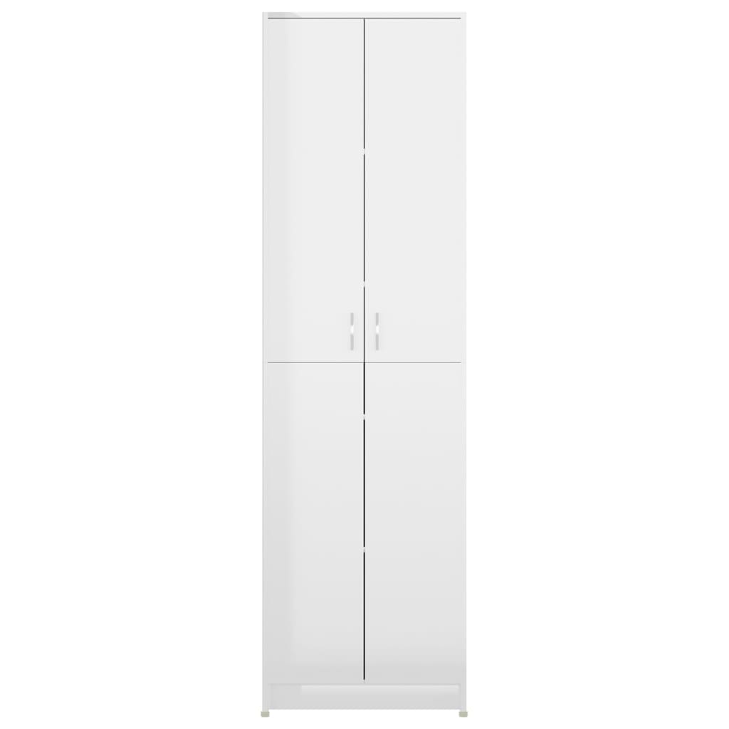 Garde-robe de couloir Blanc brillant Bois d'ingénierie