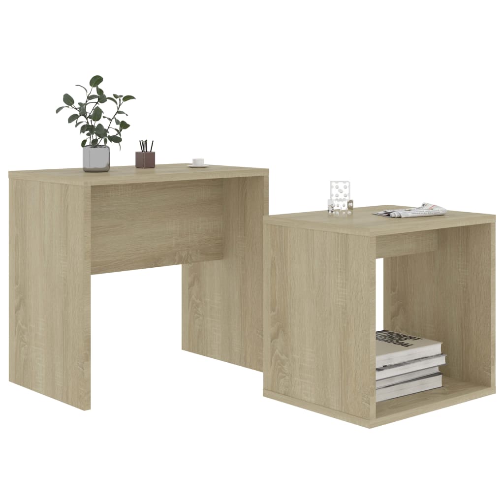 Coffee table set Sonoma oak 48x30x45cm Engineered wood