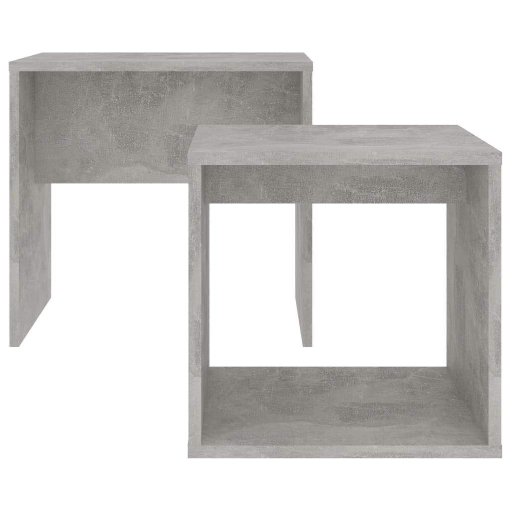 Ensemble de table basse Gris béton 48x30x45 cm Bois ingénierie