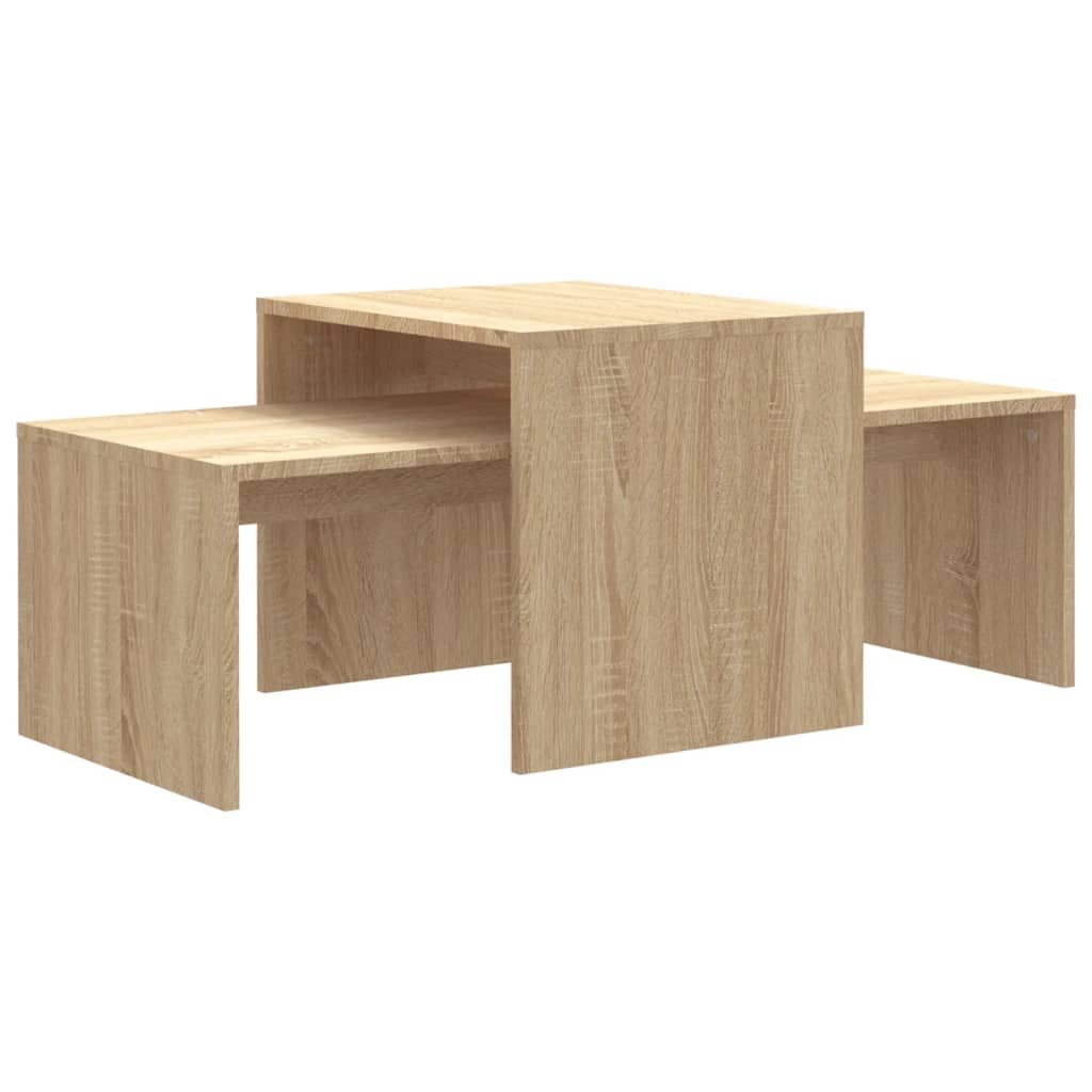 Ensemble de tables basses Chêne sonoma bois d’ingénierie