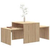 Sonoma Oak Engineered Wood Coffee Table Set