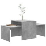 Ensemble de table basse Gris béton 100x48x40 cm Bois ingénierie