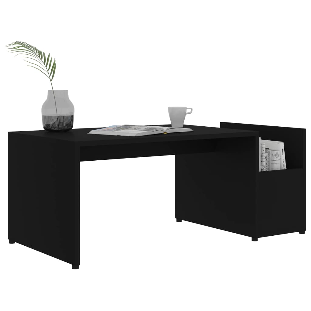 Table basse Noir 90x45x35 cm bois d’ingénierie