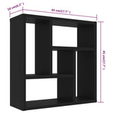 Wall shelf Black 45.1x16x45.1 cm Engineered wood