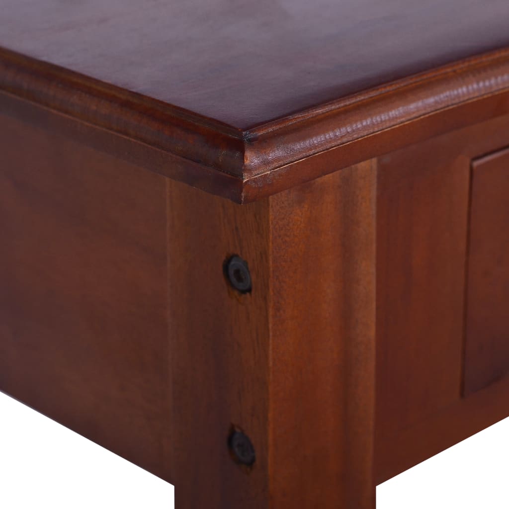 Table console Marron classique 120x30x75cm Bois d'acajou massif