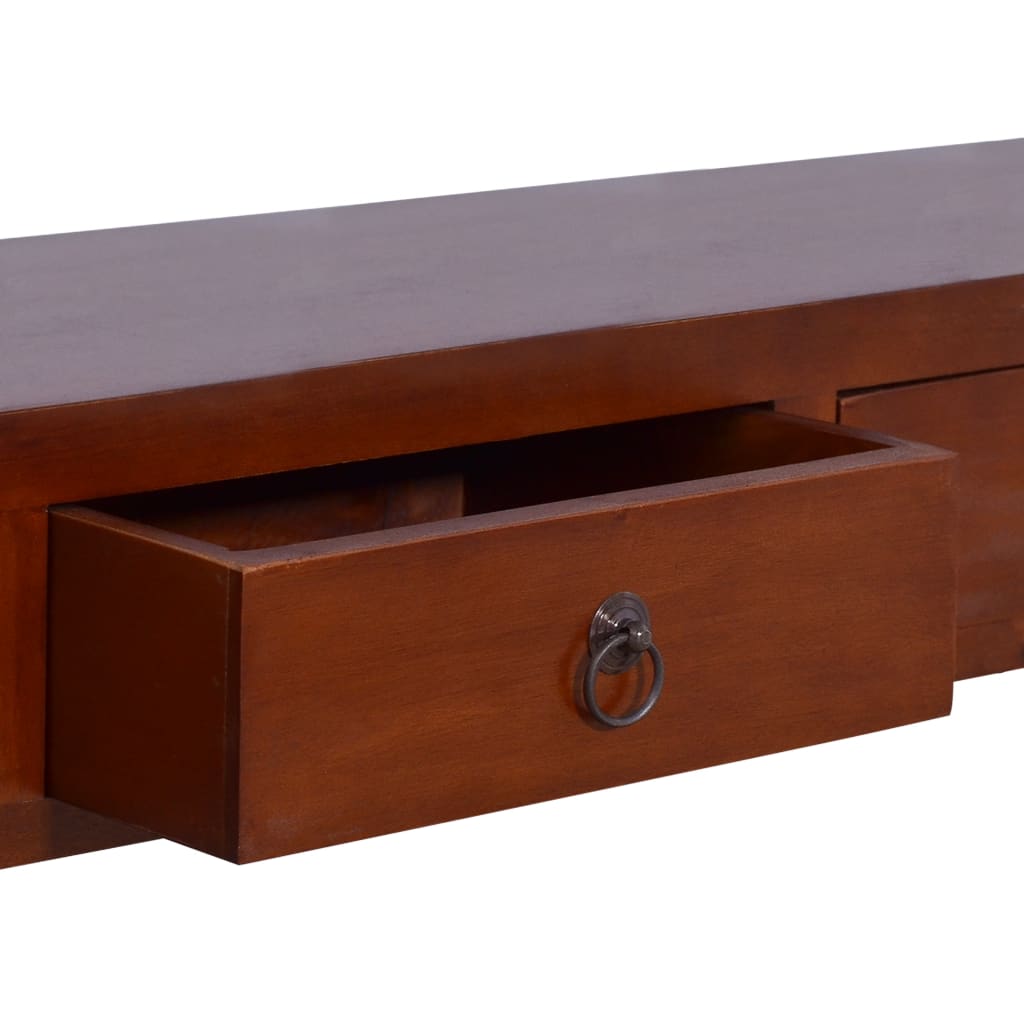 Table console Marron classique 120x30x75cm Bois d'acajou massif