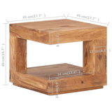 Coffee table 45x45x40 cm Solid acacia wood