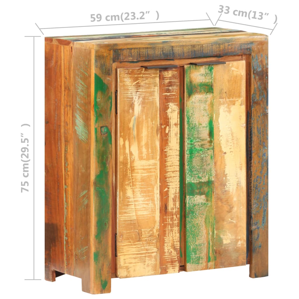 Buffet 59x33x75 cm Bois de récupération solide