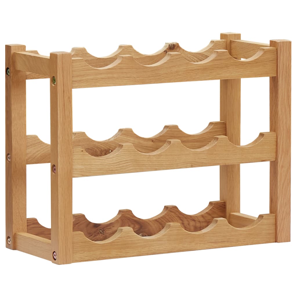 Bottle rack 12 bottles 47x21x36 cm Oak wood