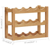 Bottle rack 12 bottles 47x21x36 cm Oak wood