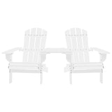 Chaises de jardin Adirondack avec table bois de sapin blanc