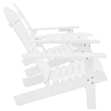 Adirondack garden chairs with table white fir wood