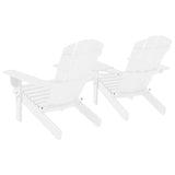 Adirondack garden chairs with table white fir wood