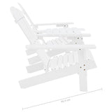 Chaises de jardin Adirondack avec table bois de sapin blanc