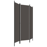 Cloison de séparation 3 panneaux Anthracite 150x180 cm