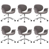 Chaises pivotantes à manger lot de 6 gris tissu