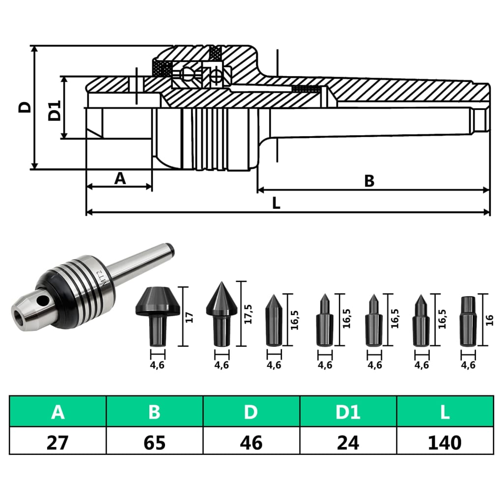 Ensemble de centrage 10 pcs MT2