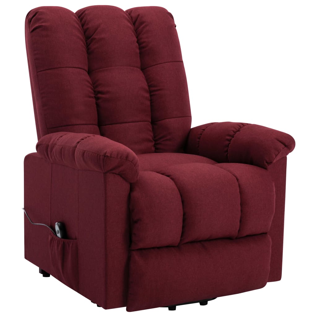 vidaXL Fauteuil Rouge bordeaux Tissu