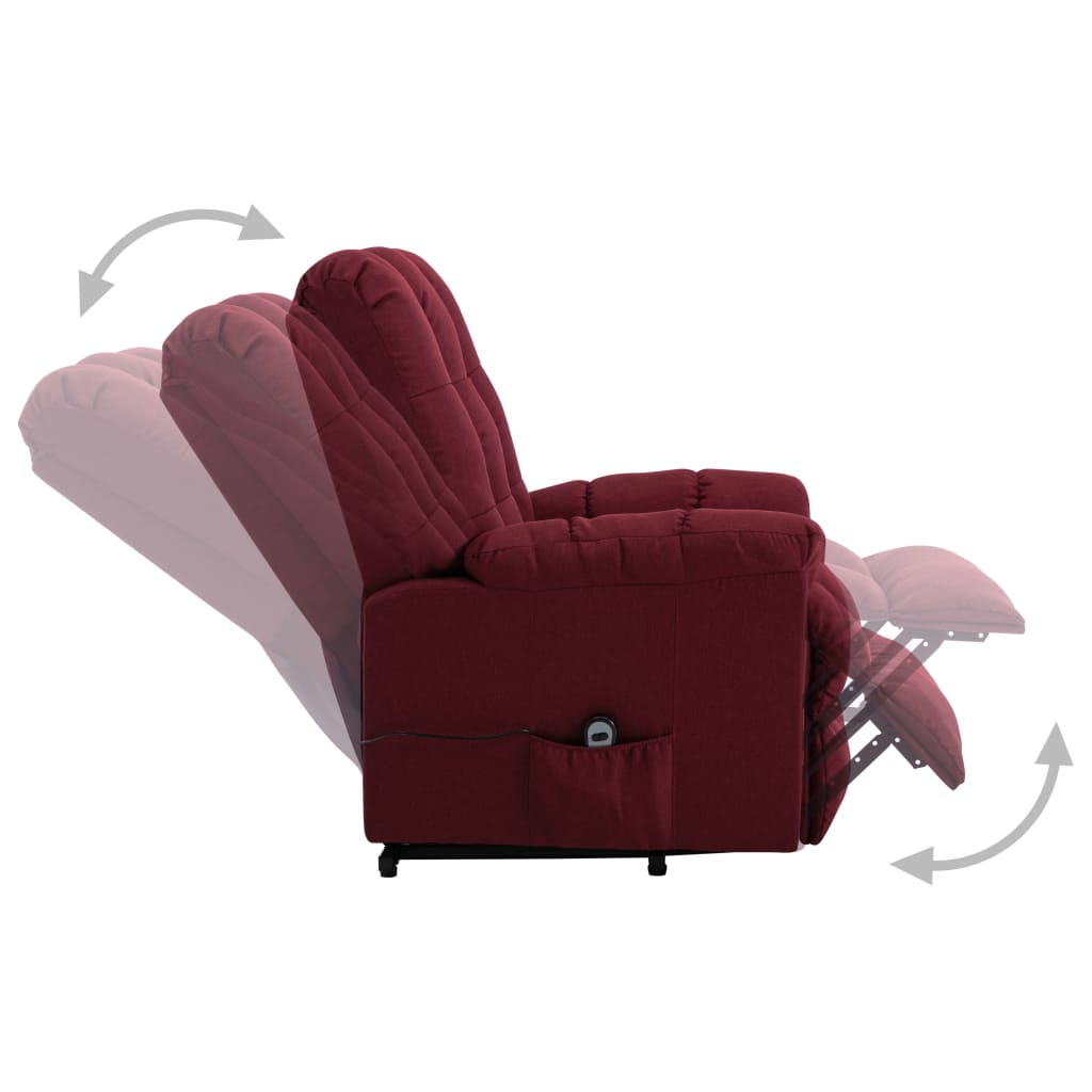 vidaXL Fauteuil Rouge bordeaux Tissu