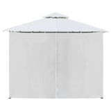 Belvédère avec rideaux 600x298x270 cm Blanc 180 g/m²