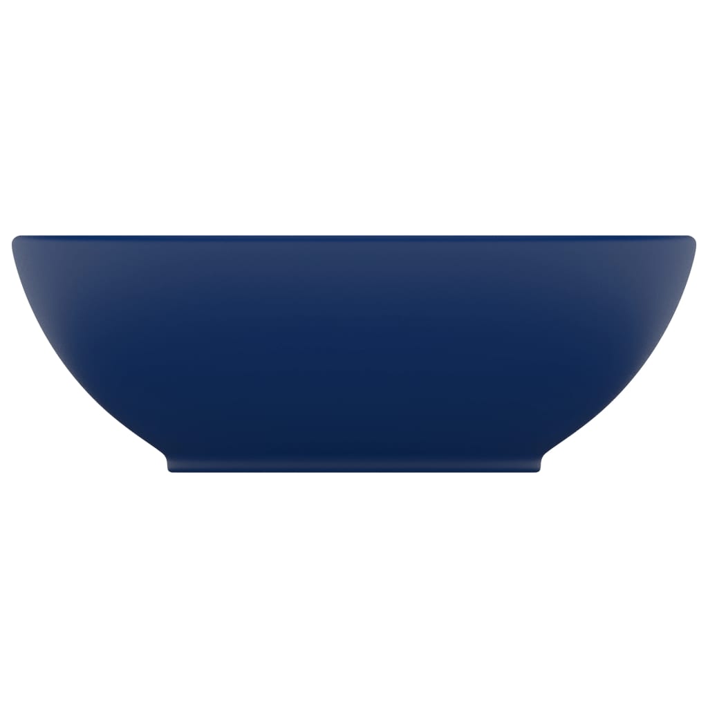 Lavabo ovale de luxe Bleu foncé mat 40x33 cm Céramique