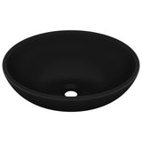 Lavabo ovale de luxe Noir mat 40x33 cm Céramique