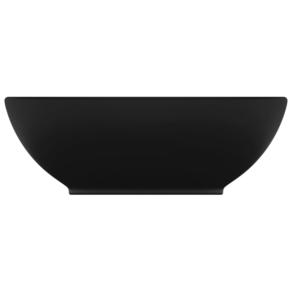 Lavabo ovale de luxe Noir mat 40x33 cm Céramique