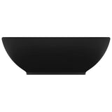 Lavabo ovale de luxe Noir mat 40x33 cm Céramique