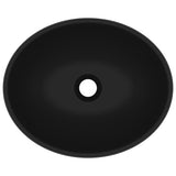 Lavabo ovale de luxe Noir mat 40x33 cm Céramique