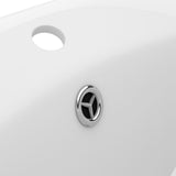 Lavabo ovale de luxe à trop-plein Blanc mat 58,5x39cm Céramique