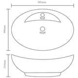 Lavabo ovale à trop-plein Vert clair mat 58,5x39 cm Céramique