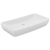 Lavabo de luxe rectangulaire Blanc mat 71x38 cm Céramique