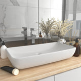 Lavabo de luxe rectangulaire Blanc mat 71x38 cm Céramique