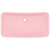 Lavabo de luxe rectangulaire Rose mat 71x38 cm Céramique