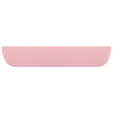 Lavabo de luxe rectangulaire Rose mat 71x38 cm Céramique