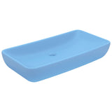 Lavabo de luxe rectangulaire Bleu clair mat 71x38 cm Céramique