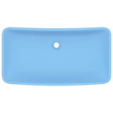 Lavabo de luxe rectangulaire Bleu clair mat 71x38 cm Céramique