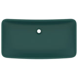 Lavabo de luxe rectangulaire Vert foncé mat 71x38 cm Céramique