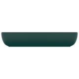 Lavabo de luxe rectangulaire Vert foncé mat 71x38 cm Céramique