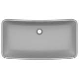 Lavabo de luxe rectangulaire Gris clair mat 71x38 cm Céramique